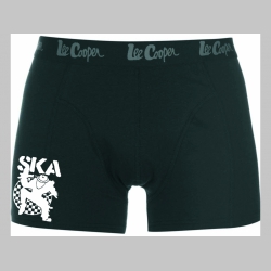 SKA čierne trenírky BOXER s tlačeným logom, top kvalita 95%bavlna 5%elastan